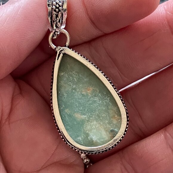 Chrysoprase Stone Jewelry Crystal Pendant - Picture 4 of 6